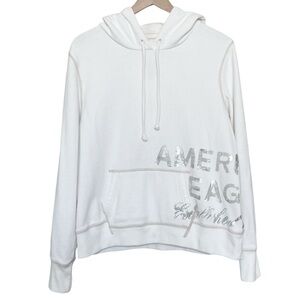 American Eagle Loose Fit Wrap Around Graphic Lightweight Hoodie